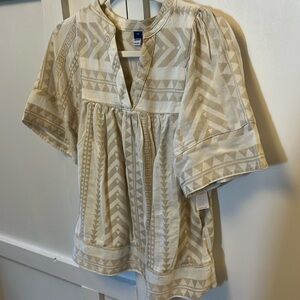 Old Navy Split-Neck Textured Top XS